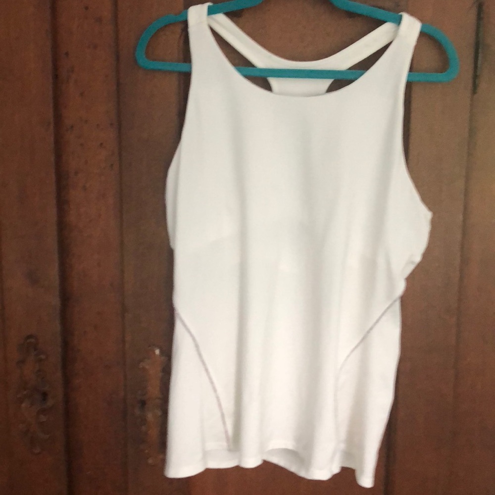Crane & Lion white yoga tank size 12.